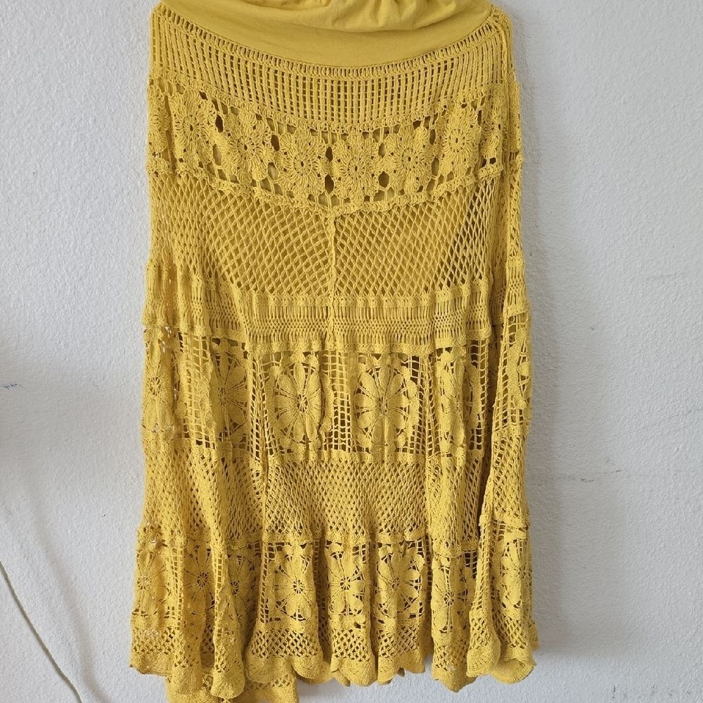 Yellow Lace Maxi Skirt - Picture 4 of 5